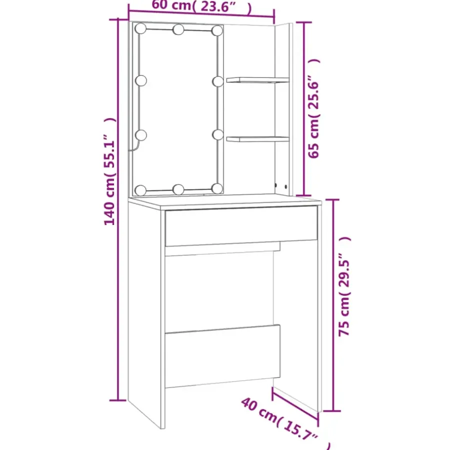 Kaptafels-vidaXL - Kaptafel - Zwart - Bewerkt hout