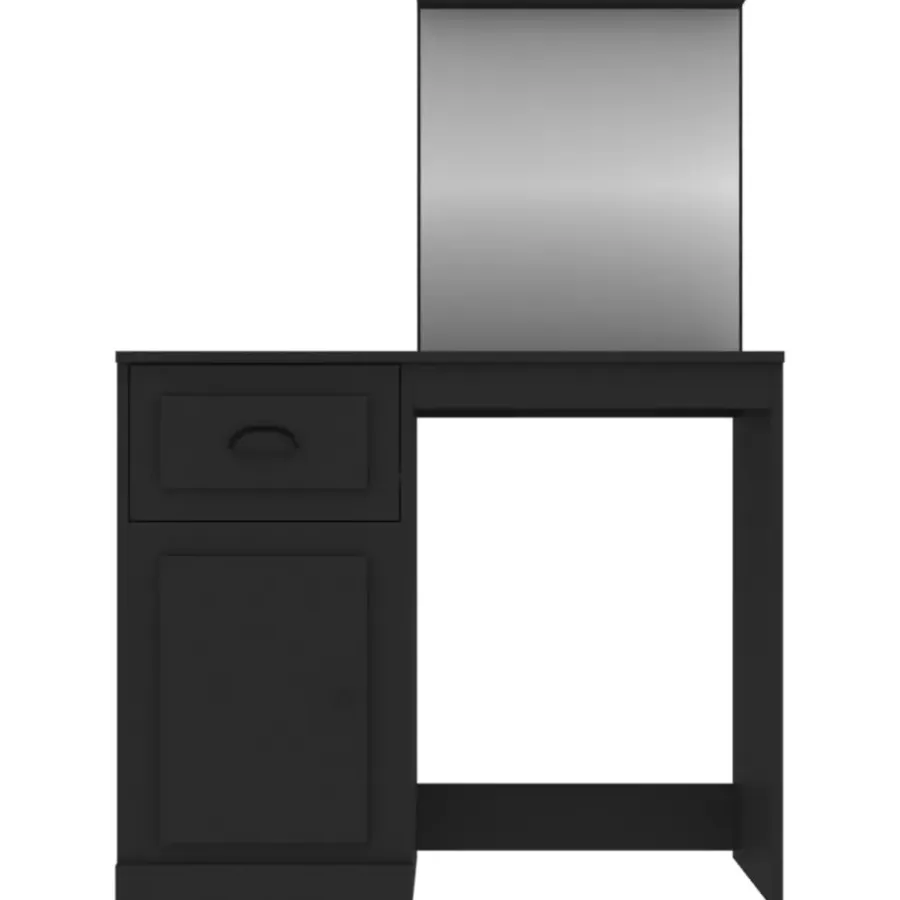 vidaXL - Kaptafel - Zwart - Bewerkt hout