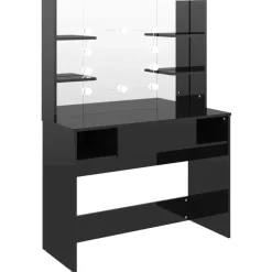 Kaptafels-vidaXL - Kaptafel - Zwart - MDF