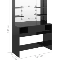 Kaptafels-vidaXL - Kaptafel - Zwart - MDF