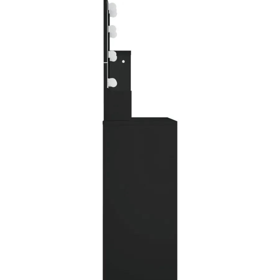 vidaXL - Kaptafel - Zwart - Bewerkt hout