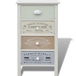 vidaXL - Kast - Wit - Hout - 38 x 28 x 72 cm