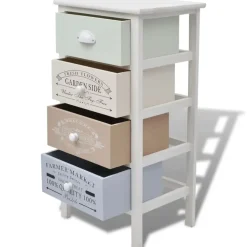 vidaXL - Kast - Wit - Hout - 38 x 28 x 72 cm