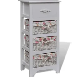 vidaXL - Kast - Wit - Hout - 35 x 27 x 73.5 cm