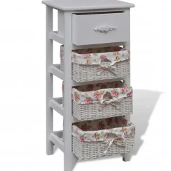 vidaXL - Kast - Wit - Hout - 35 x 27 x 73.5 cm