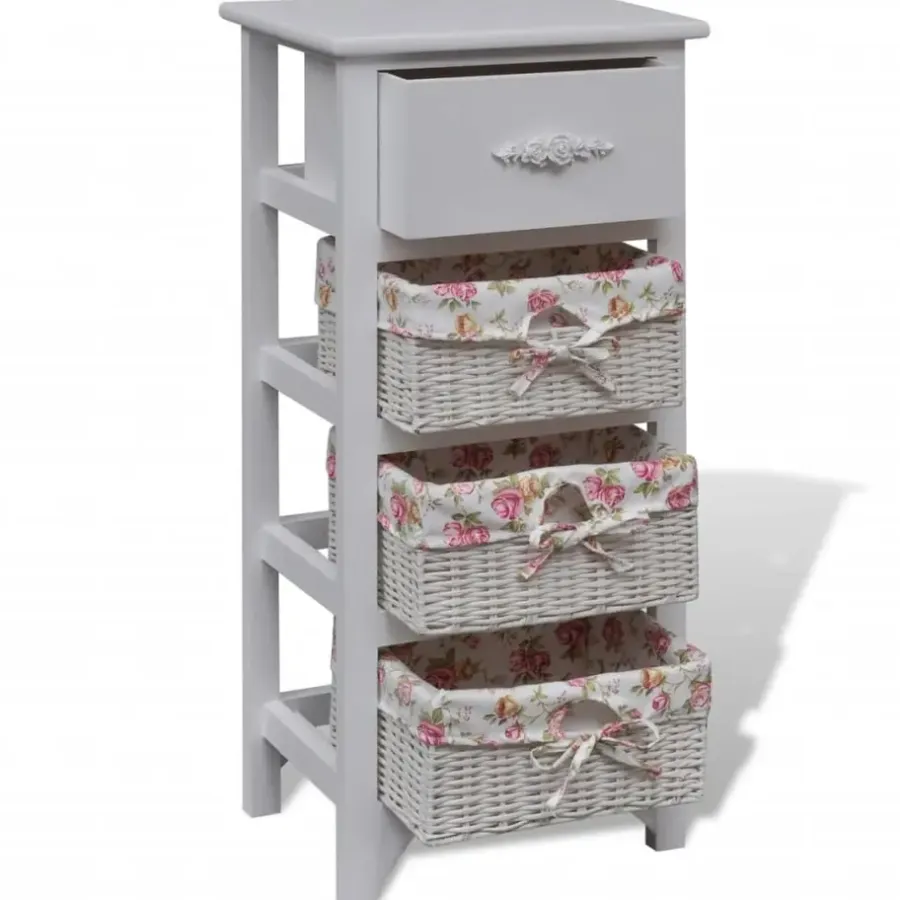 vidaXL - Kast - Wit - Hout - 35 x 27 x 73.5 cm