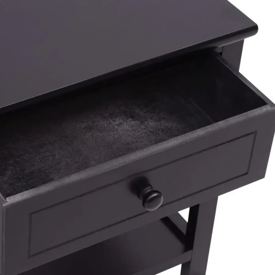 vidaXL - Kast - Zwart - Paulowniahout - 2 stuks