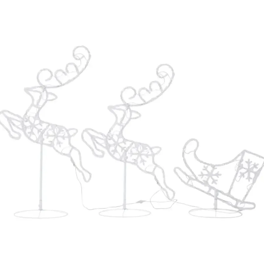 Kerstverlichting-vidaXL - Kerst Rendier En Slee - Cold white