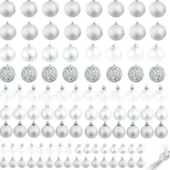 vidaXL - Kerstbal - Zilver - Kunststof - 100 stuks