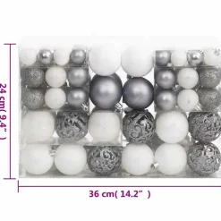 Kerstdecoratie-vidaXL - Kerstballenset - Multikleur - Polystyreen