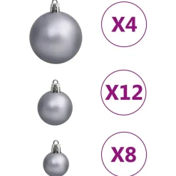 Kerstdecoratie-vidaXL - Kerstballenset - Multikleur - Polystyreen