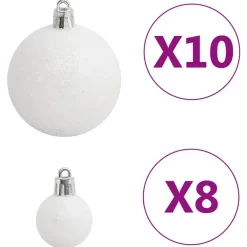 Kerstdecoratie-vidaXL - Kerstballenset - Multikleur - Polystyreen