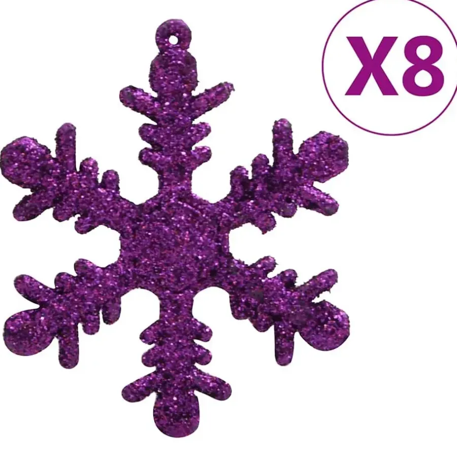 Kerstdecoratie-vidaXL - Kerstballenset - Paars - Polystyreen