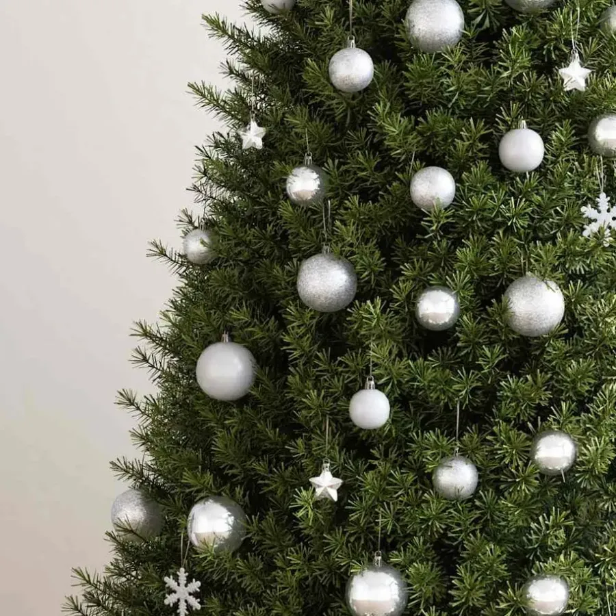 vidaXL - Kerstballenset - Zilver - Polystyreen