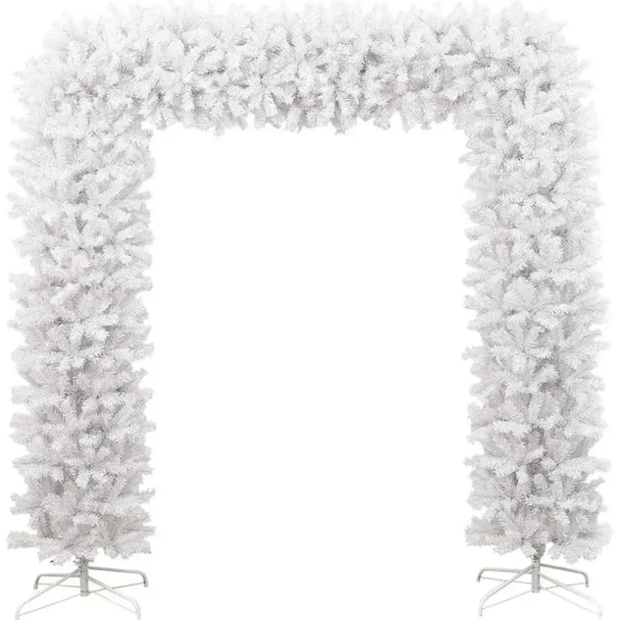 Kerstdecoratie-vidaXL - Kerstboog - Wit - 240 x 215 cm