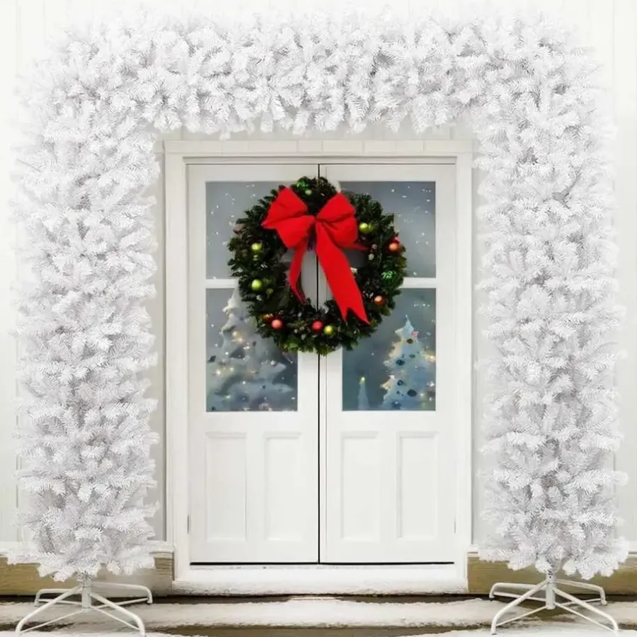 Kerstdecoratie-vidaXL - Kerstboog - Wit - 240 x 215 cm