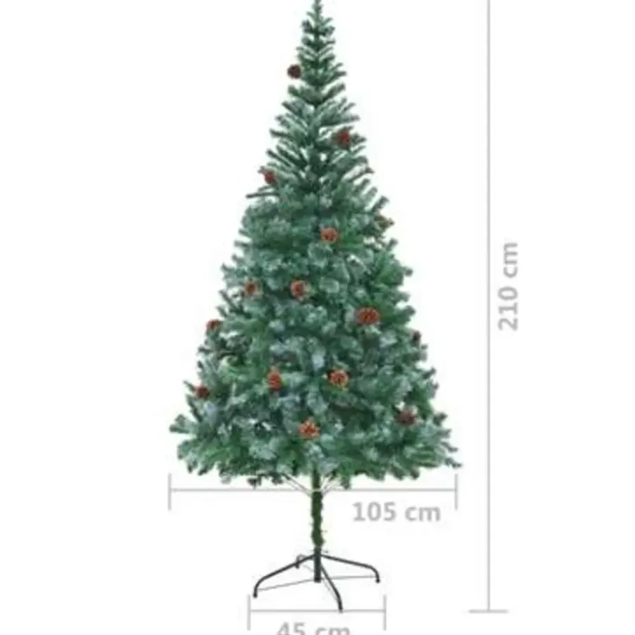 Kerstbomen-vidaXL - Kerstboom - Groen - 210 x 105 cm
