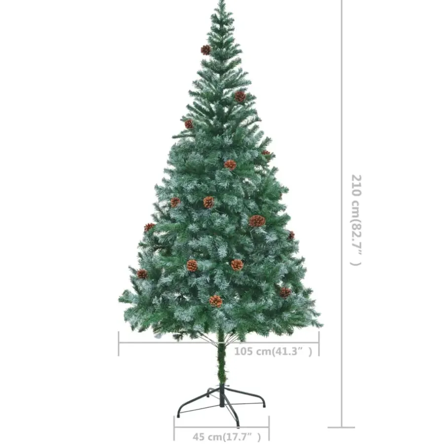 Kerstbomen-vidaXL - Kerstboom - Groen - 210 x 105 cm