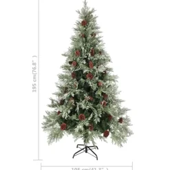 Kerstbomen-vidaXL - Kerstboom - Groen - 195 x 105 cm