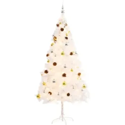 Kerstbomen-vidaXL - Kerstboom - Wit - 180 x 90 cm