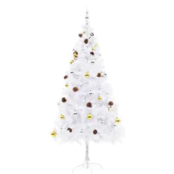 Kerstbomen-vidaXL - Kerstboom - Wit - 180 x 90 cm