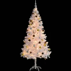 Kerstbomen-vidaXL - Kerstboom - Wit - 180 x 90 cm