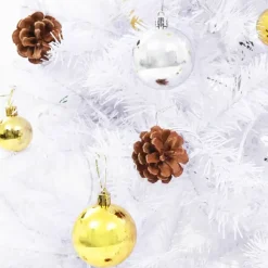 Kerstbomen-vidaXL - Kerstboom - Wit - 180 x 90 cm
