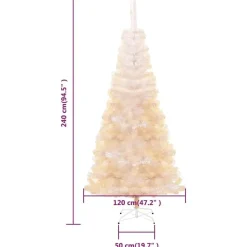 Kerstbomen-vidaXL - Kerstboom - Wit - 240 x 120 cm