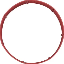 Kerstdecoratie-vidaXL - Kerstboomrok met geweven look Ø56x23 cm - Rood - Polypropeen