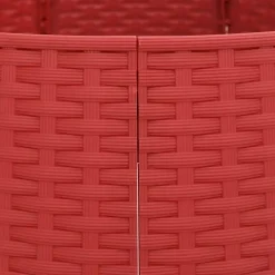 Kerstdecoratie-vidaXL - Kerstboomrok met geweven look Ø56x23 cm - Rood - Polypropeen