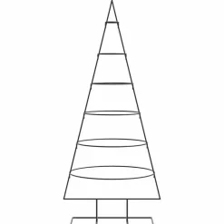 Kerstbomen-vidaXL - Kerstdecoratie kerstboom 65x60x150 cm - Zwart - Staal