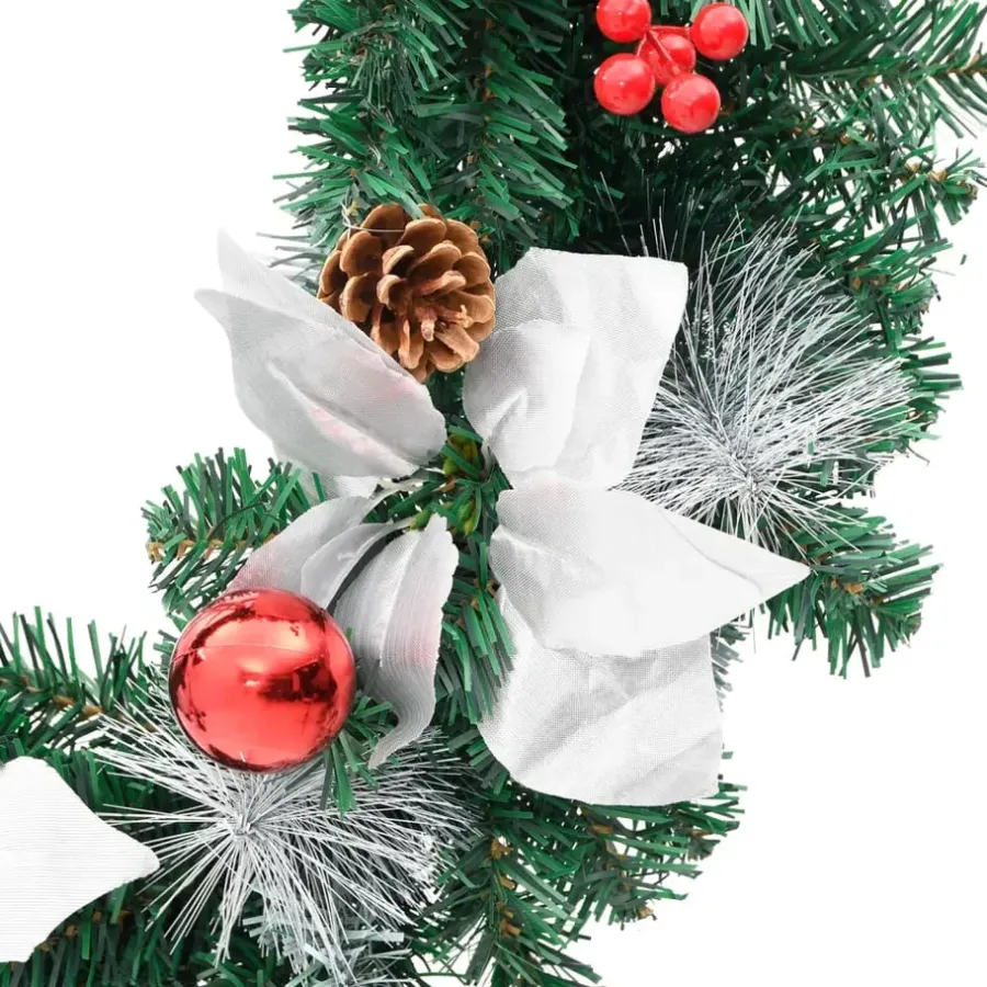 vidaXL - Kerstkrans - Green & white
