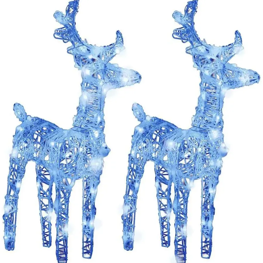 Kerstverlichting-vidaXL - Kerstrendier - Blauw