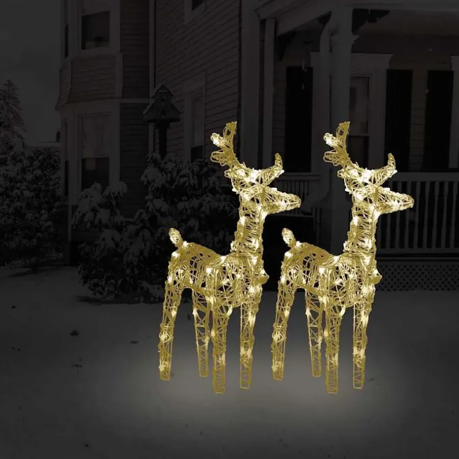 Kerstverlichting-vidaXL - Kerstrendier - Warmwit
