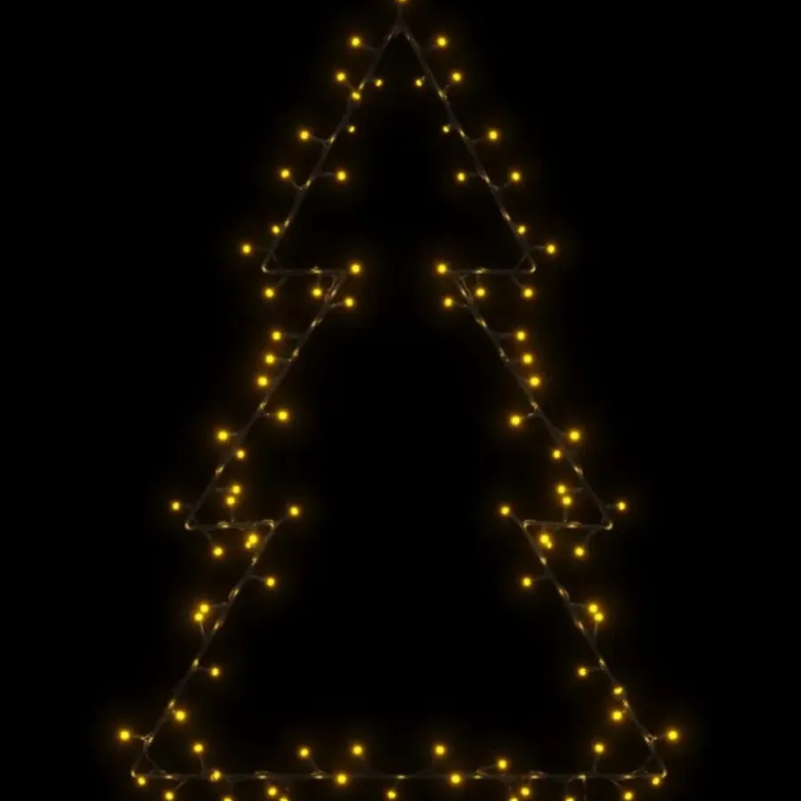 Kerstverlichting-vidaXL - Kerstverlichting kerstboom silhouet 63x90 cm - Warmwit - Kunststof