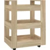 vidaXL - Keukentrolley - Bruin - Bewerkt hout