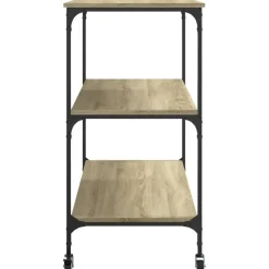 Trolleys-vidaXL - Keukentrolley - Bruin - Bewerkt hout