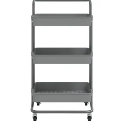 Trolleys-vidaXL - Keukentrolley - Grijs - IJzer