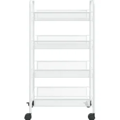 vidaXL - Keukentrolley - Wit - IJzer - 46 x 26 x 85 cm