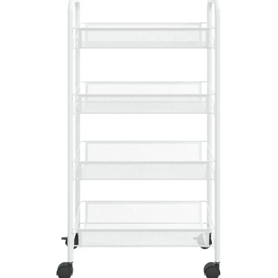 vidaXL - Keukentrolley - Wit - IJzer - 46 x 26 x 85 cm