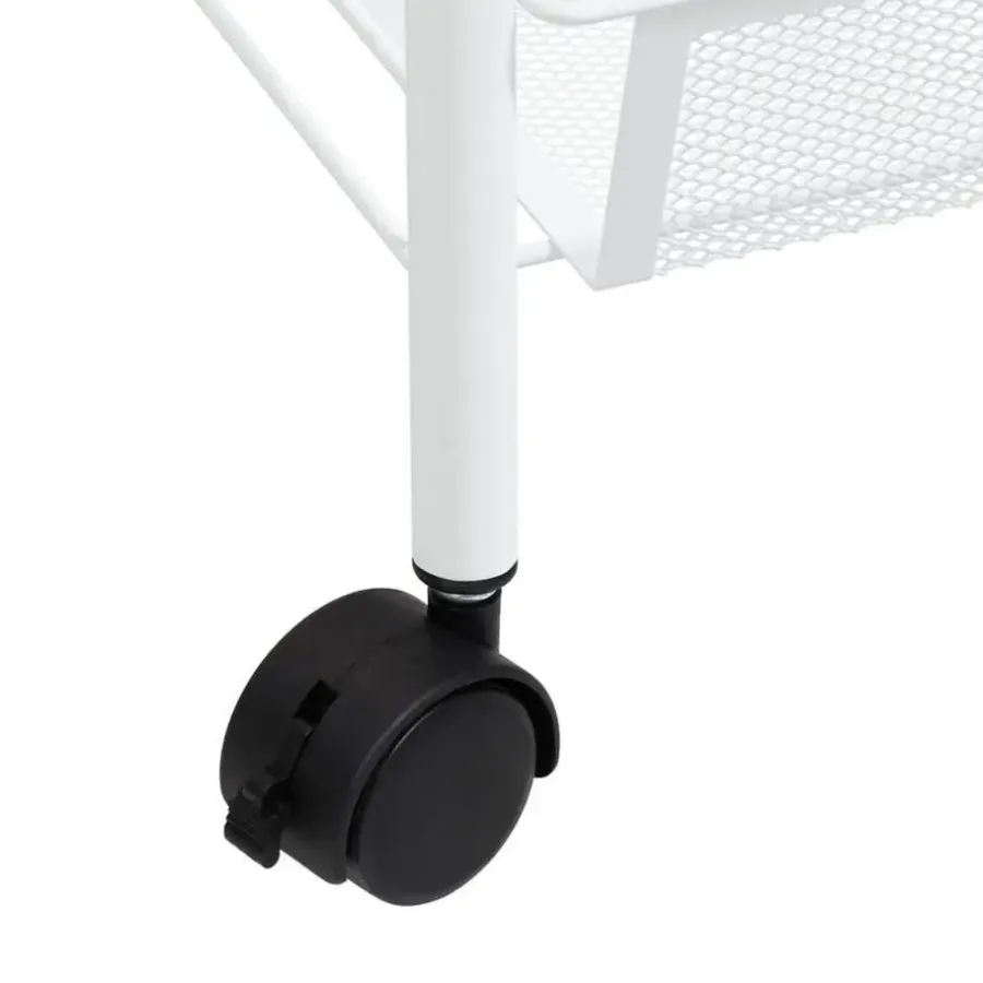 vidaXL - Keukentrolley - Wit - IJzer - 46 x 26 x 85 cm
