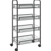 Trolleys-vidaXL - Keukentrolley - Zwart - IJzer - 46 x 26 x 85 cm