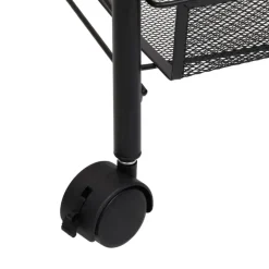 Trolleys-vidaXL - Keukentrolley - Zwart - IJzer - 46 x 26 x 85 cm