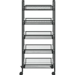 vidaXL - Keukentrolley - Zwart - IJzer - 46 x 26 x 105 cm