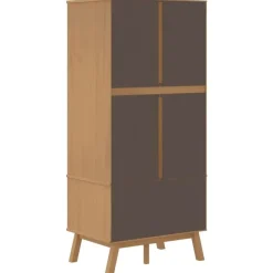 Kledingkasten|Kledingkasten-vidaXL - Kledingkast OLDEN met 2 lades - Grenenhout - Bruin - 76.5x53x172 cm