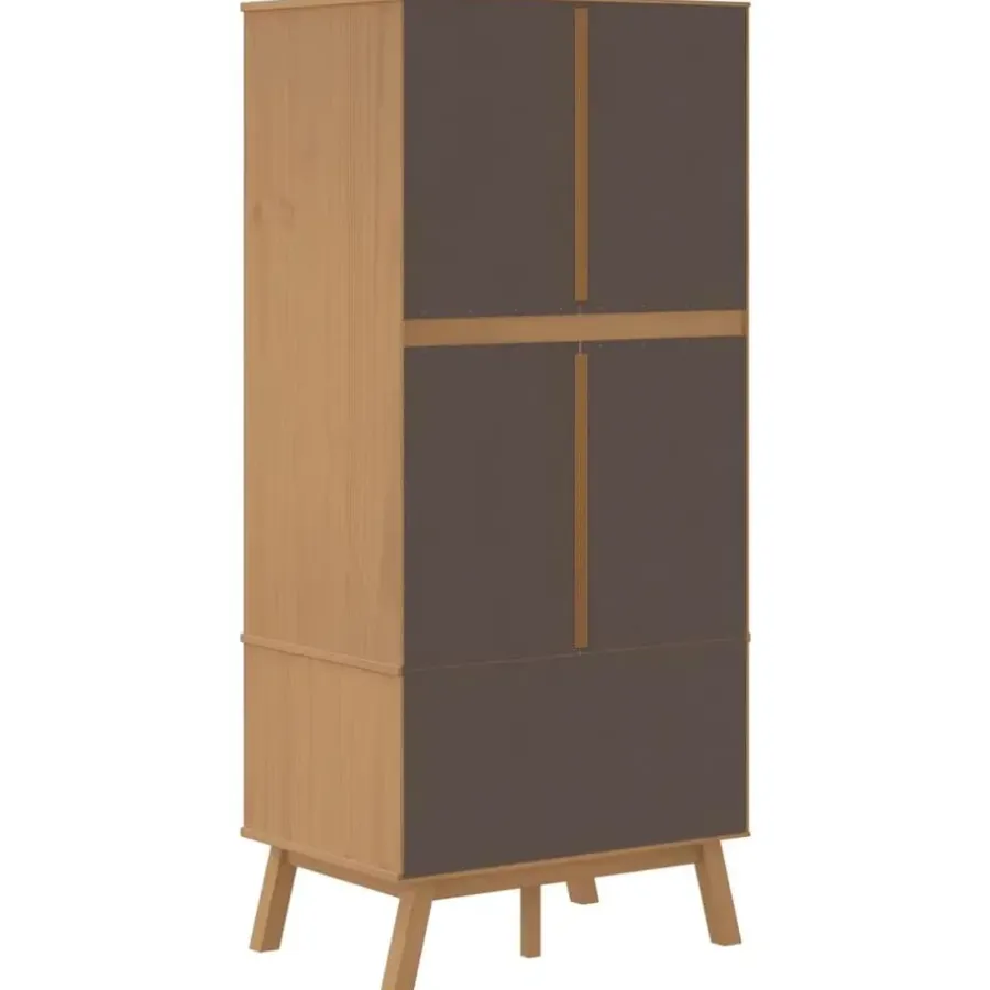 Kledingkasten|Kledingkasten-vidaXL - Kledingkast OLDEN met 2 lades - Grenenhout - Bruin - 76.5x53x172 cm
