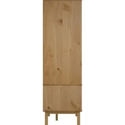 vidaXL - Kledingkast OTTA met 2 lades - Hout - Bruin en grijs - 76.5x53x172 cm