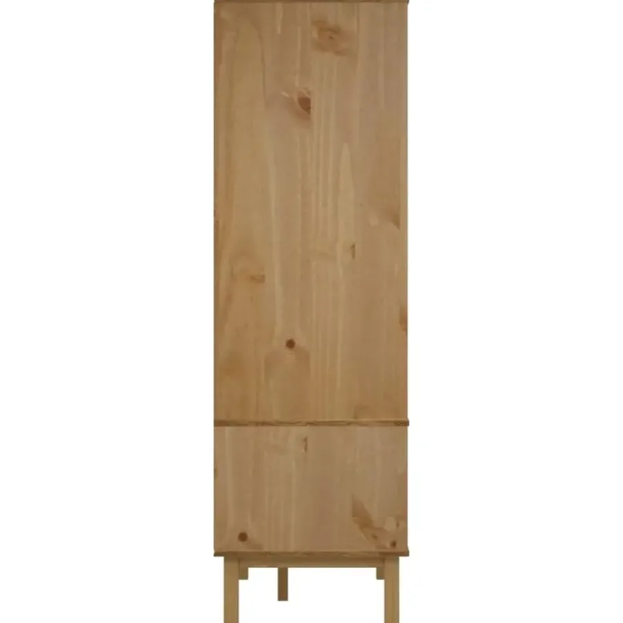 vidaXL - Kledingkast OTTA met 2 lades - Hout - Bruin en grijs - 76.5x53x172 cm