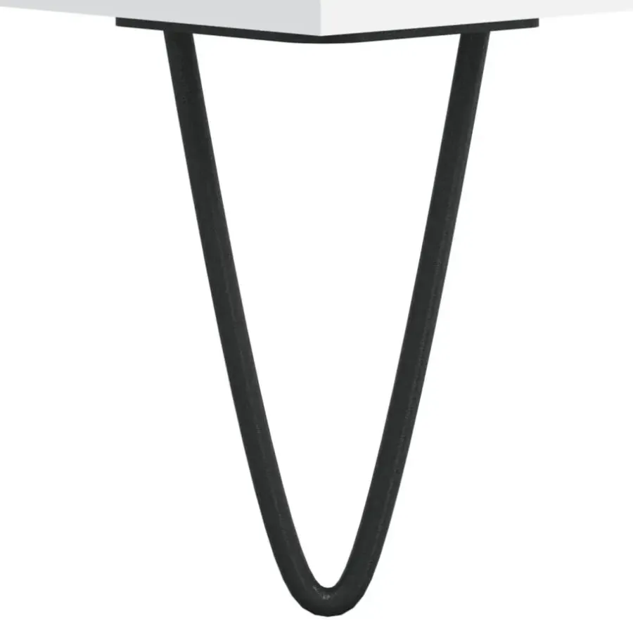 Hoge Kasten-vidaXL - Kolomkast met 2 deuren - Wit - Bewerkt hout en ijzer - 30x30x190 cm
