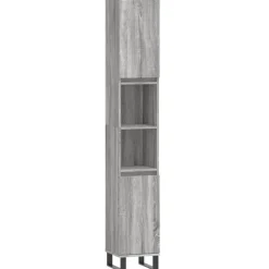 vidaXL - Kolomkast met 2 deuren - Grijs sonoma eiken - Hout - 30x30x190 cm